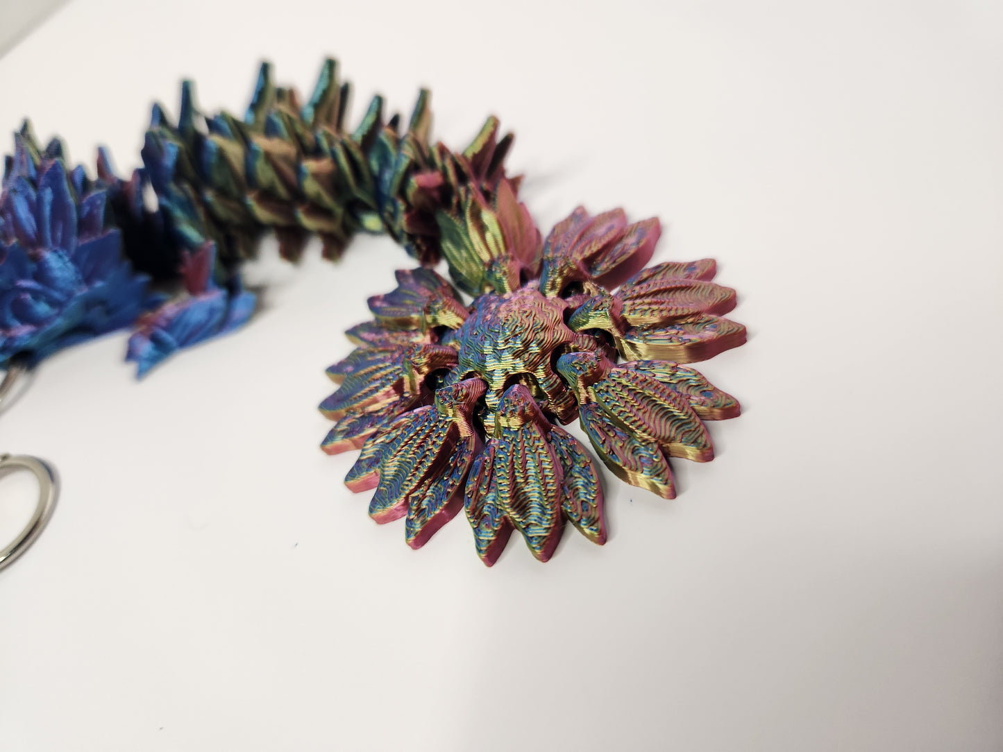 Sunflower Dragon Keychain